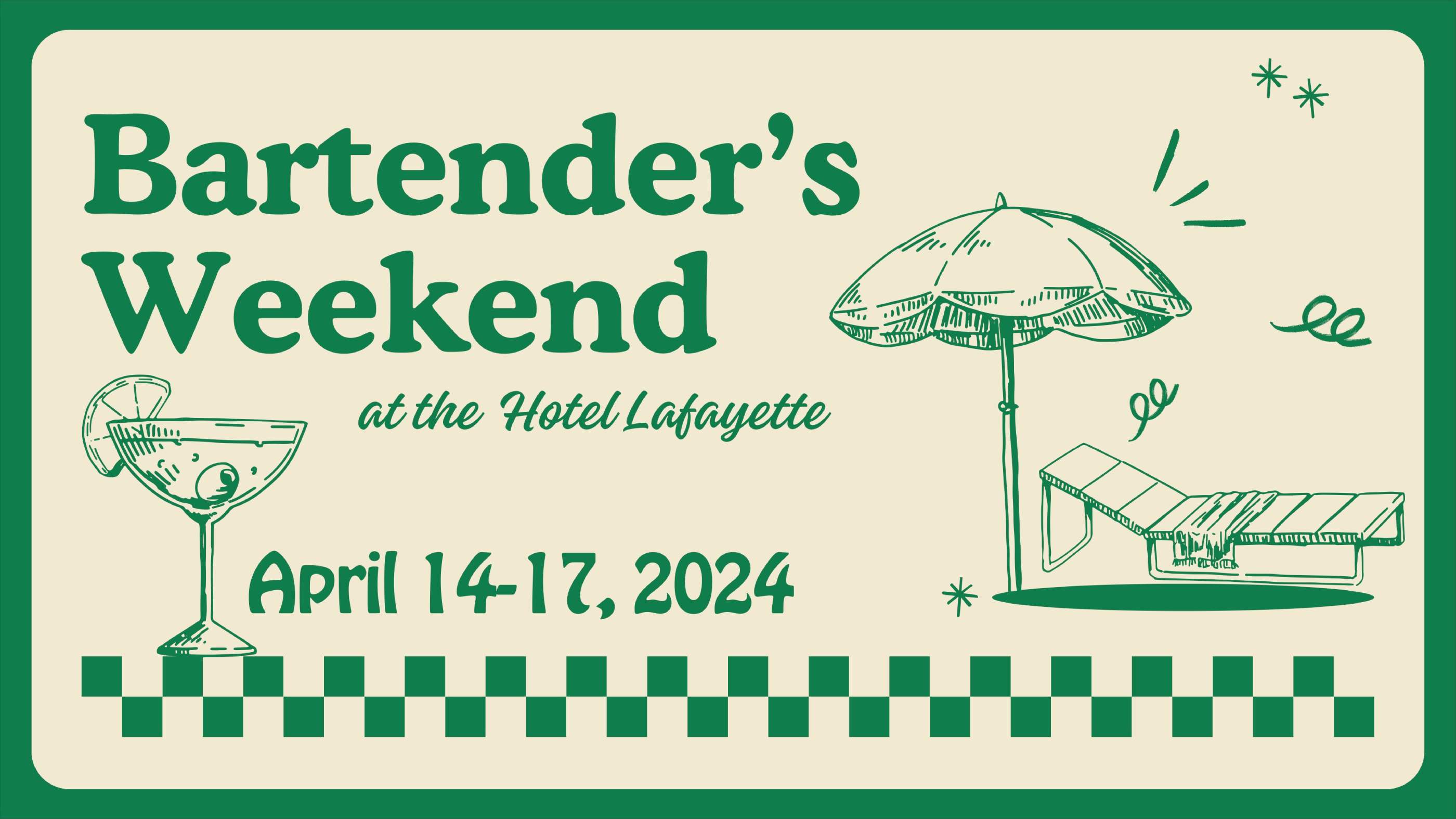 Bartender's Weekend. April 14 - 17, 2024. San Diego, CA